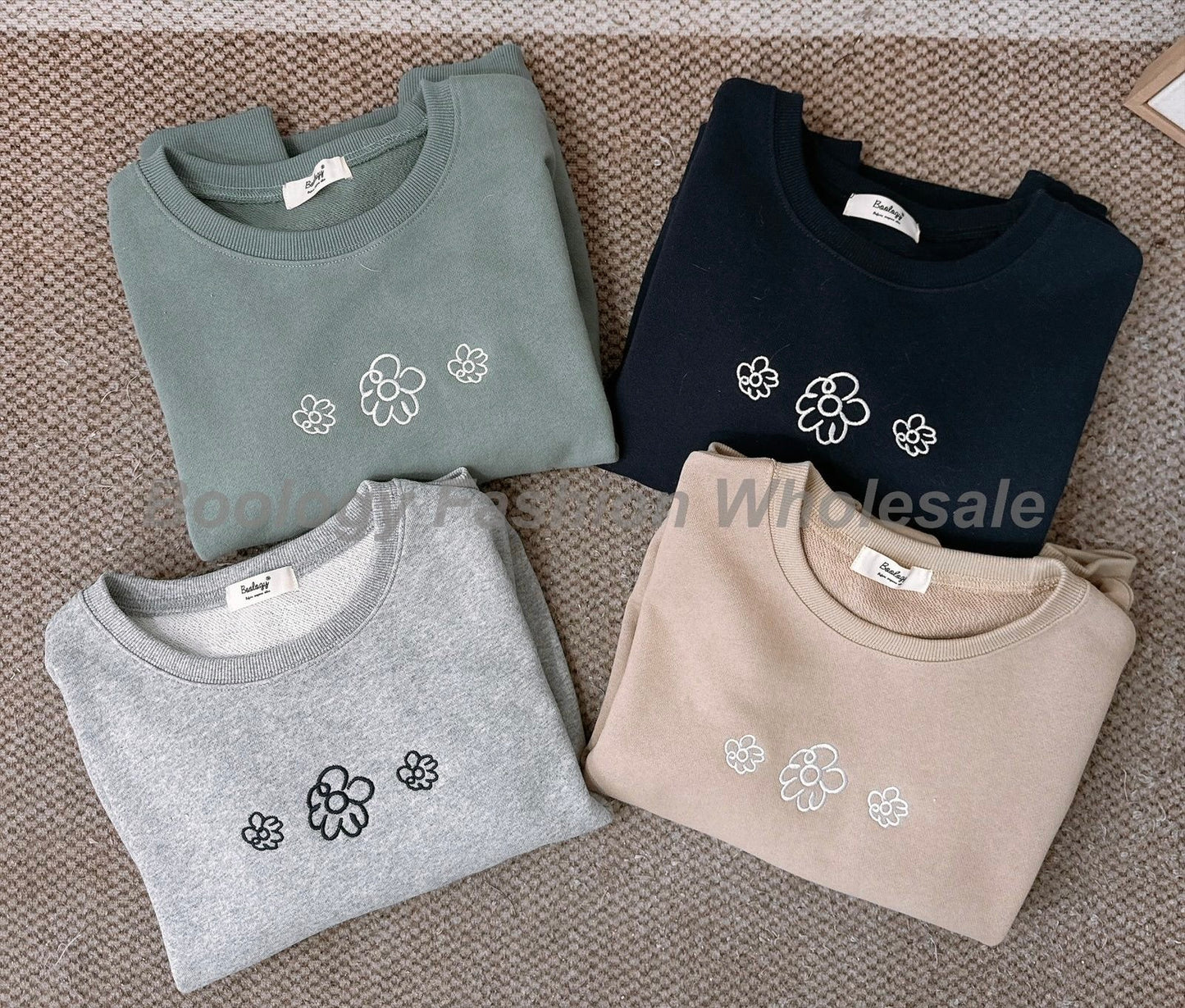 花花刺繡衛衣 #8602