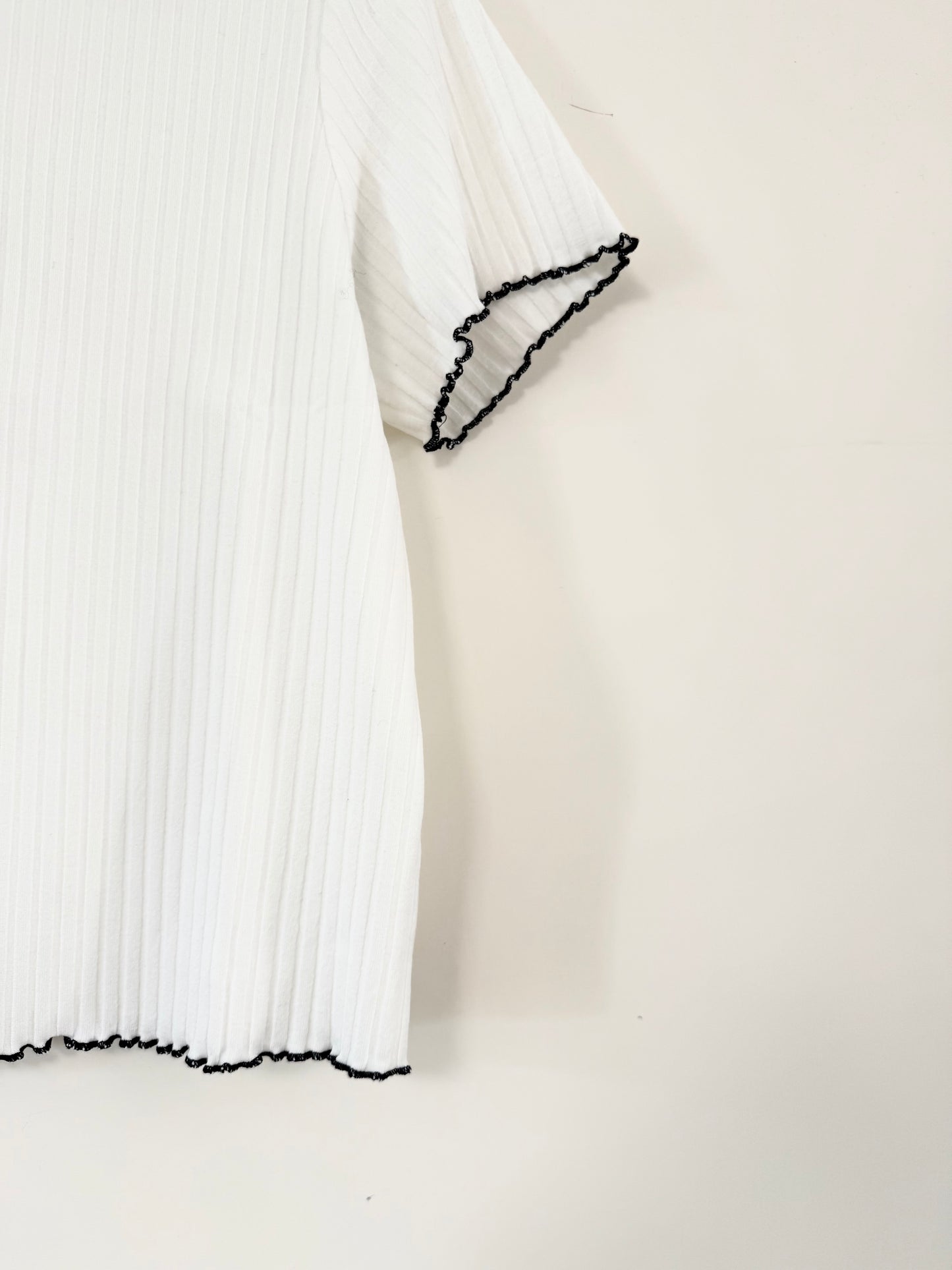 拼色 Double Ruffle S/S Tee | 三色 | B8307