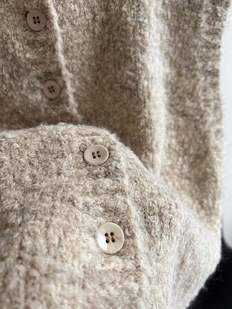 POLO領毛毛感背心