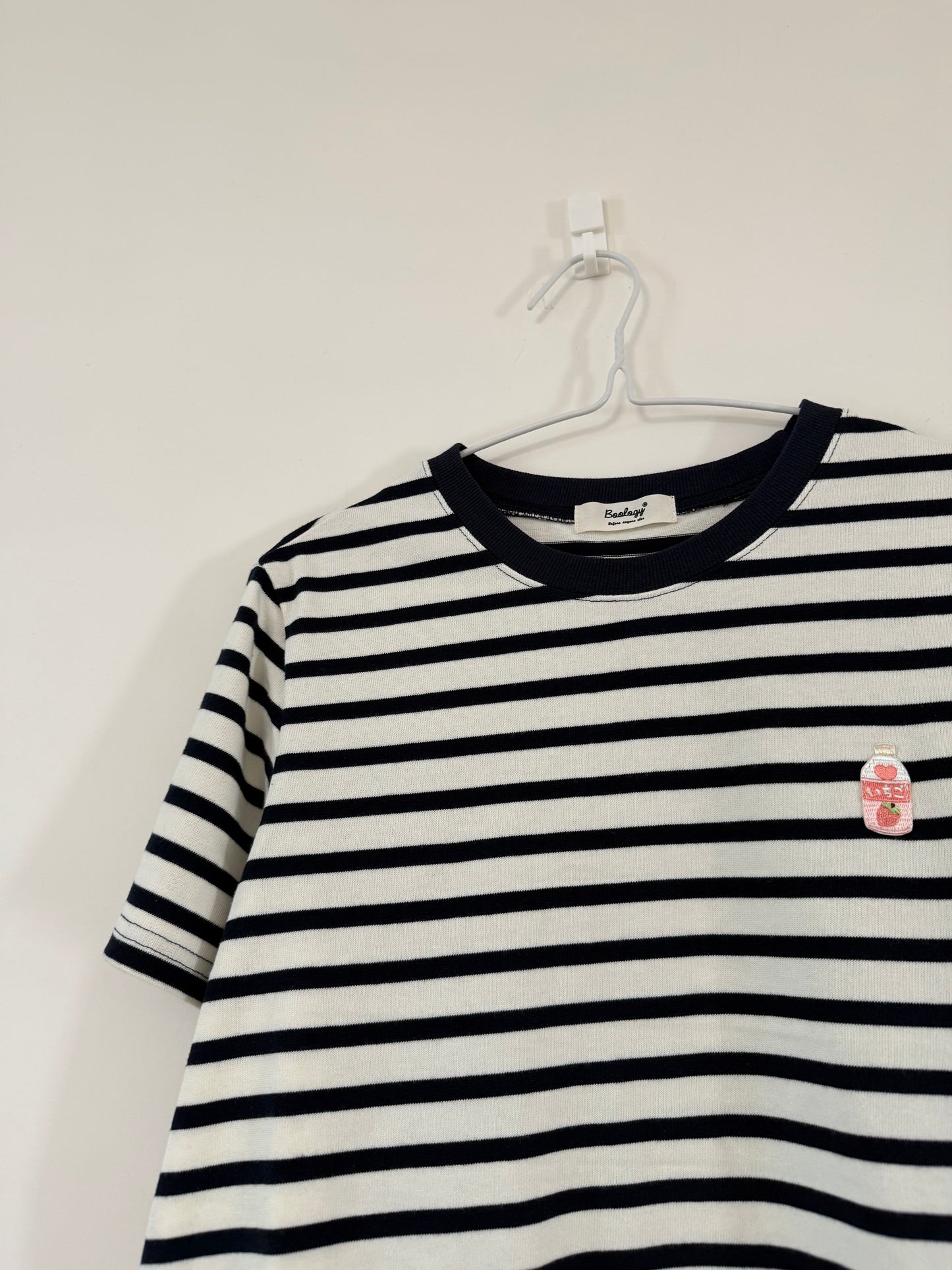拼色條子LOGO TEE | B8315