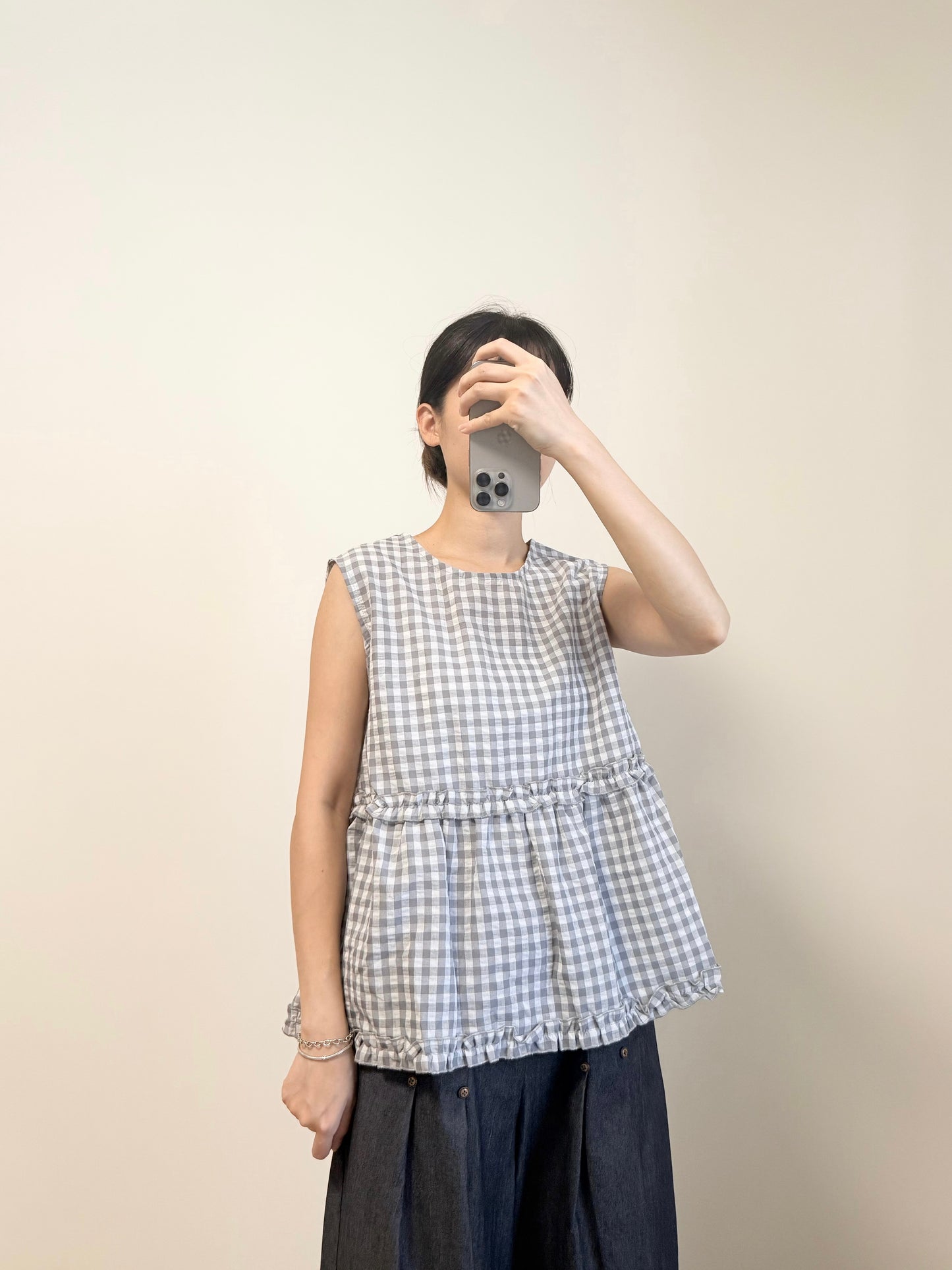 格仔 Ruffle TOP | B8503