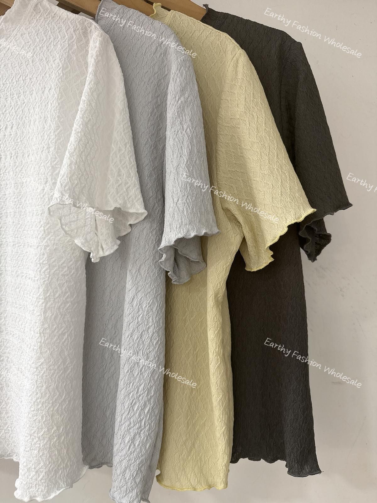 暗紋RUFFLE TOP | E21589