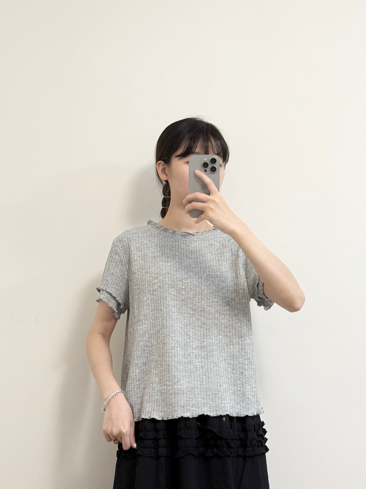 DOUBLE RUFFLE TEE | B8326 | 三色