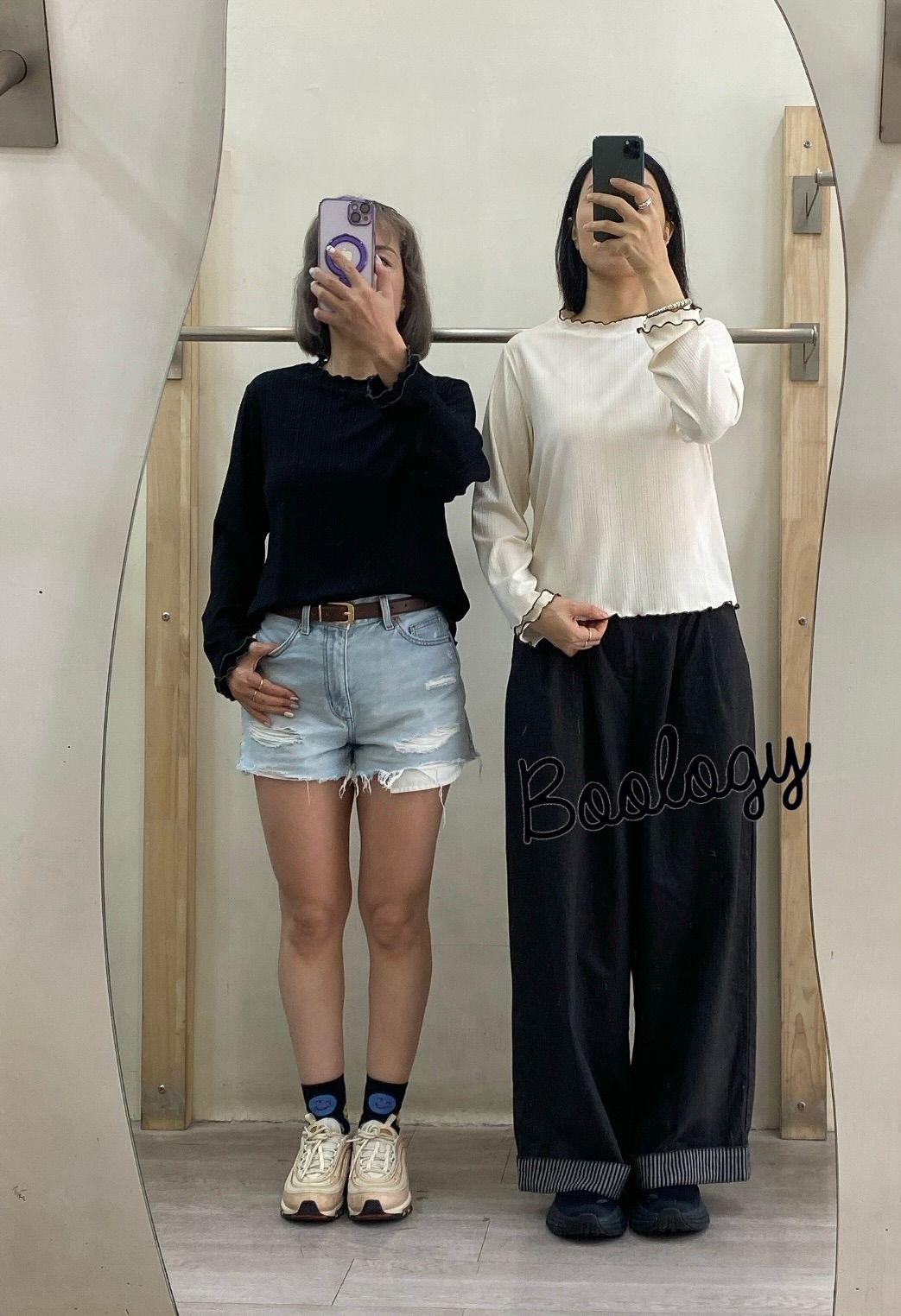 暗紋拼色滑滑料Tee #8586