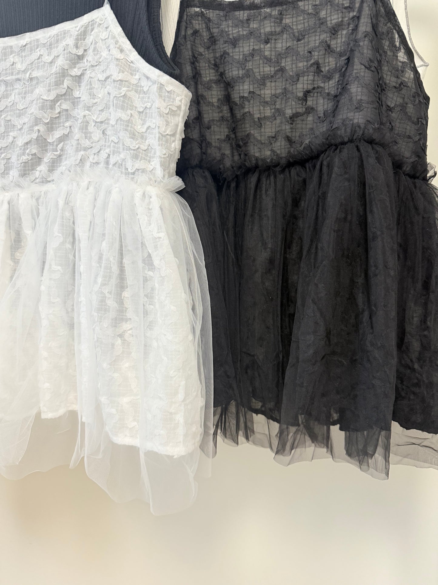 層層波浪拼紗外撘 | E21901