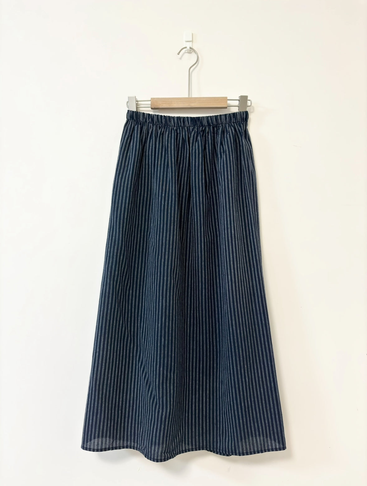 LINEN COTTON STRIPED SKIRT