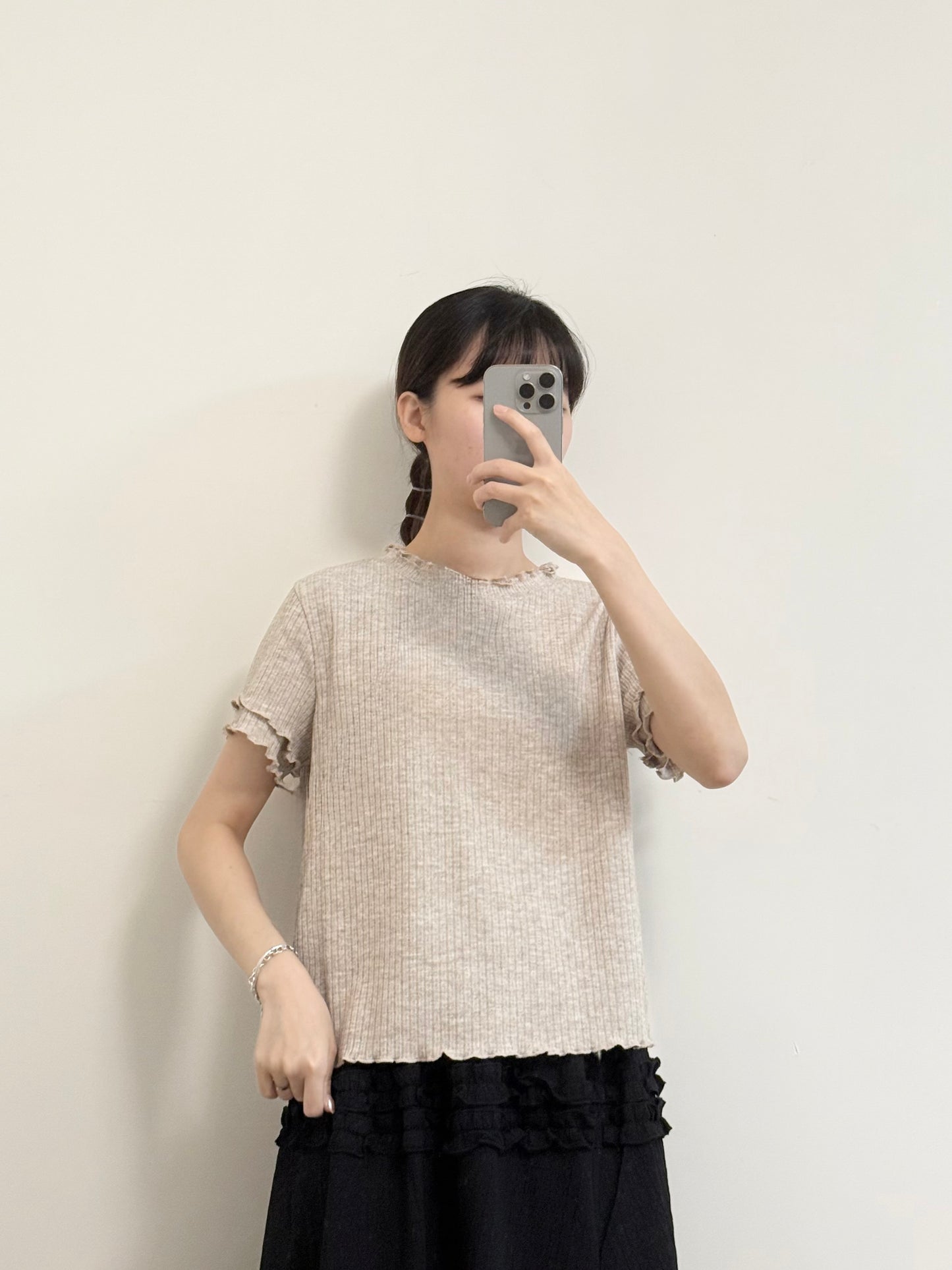 DOUBLE RUFFLE TEE | B8326 | 三色