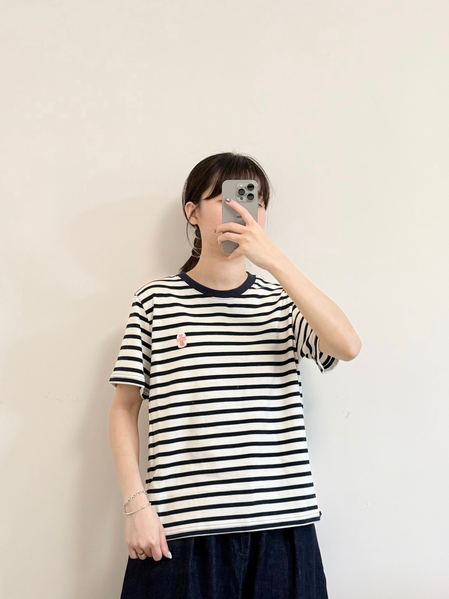 拼色條子LOGO TEE | B8315