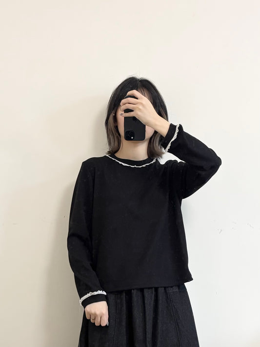 [SALE] 蕾絲拼接上衣 | E21397