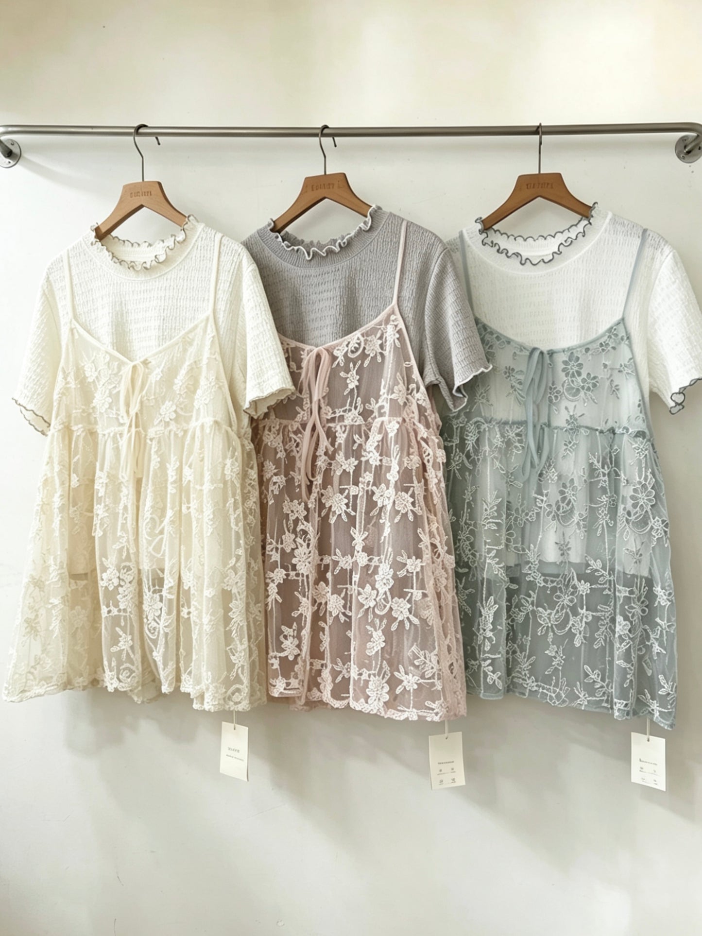 重工刺繡綁帶外撘 | E22204