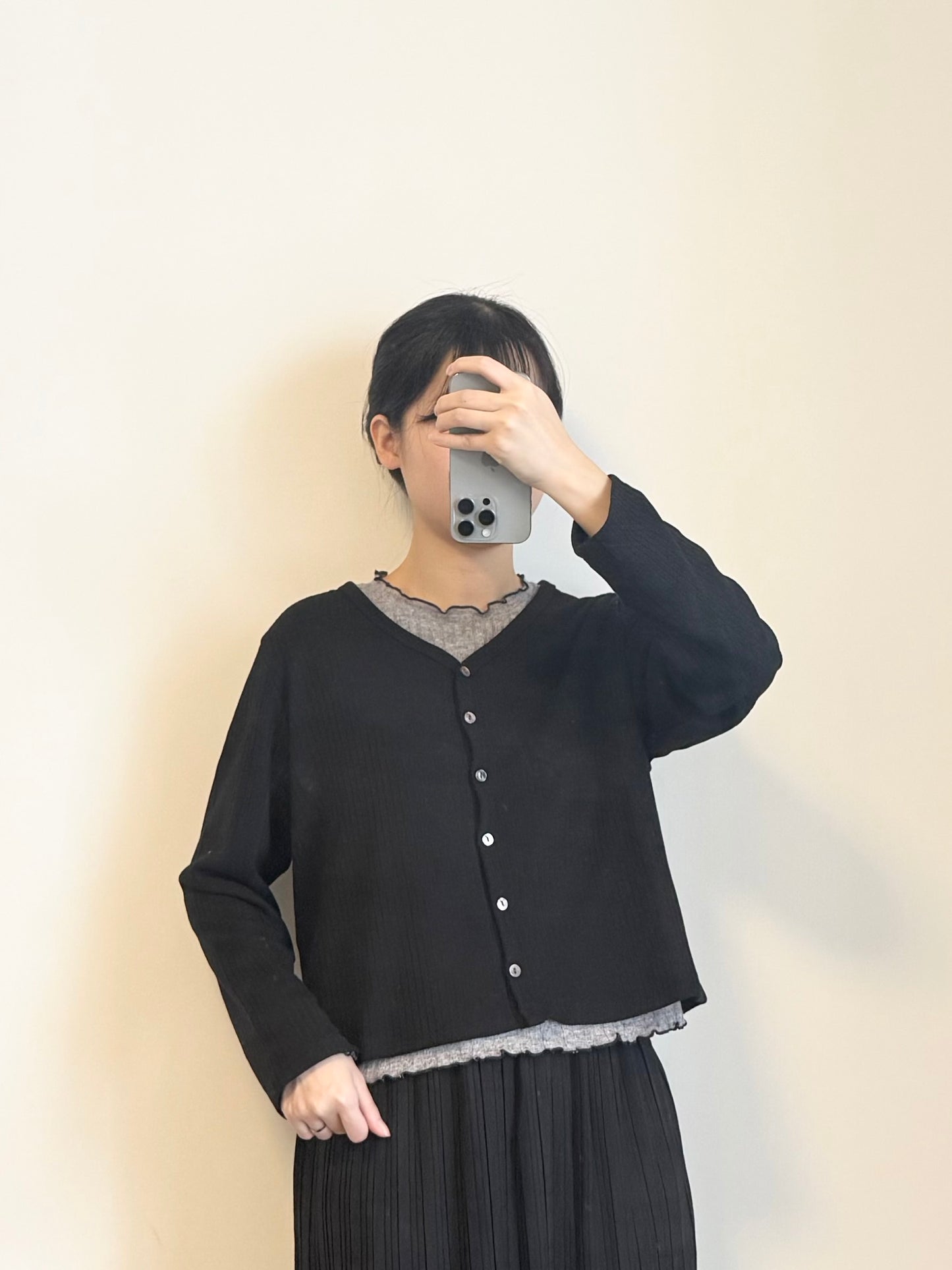 V 領秋感外套 #8566