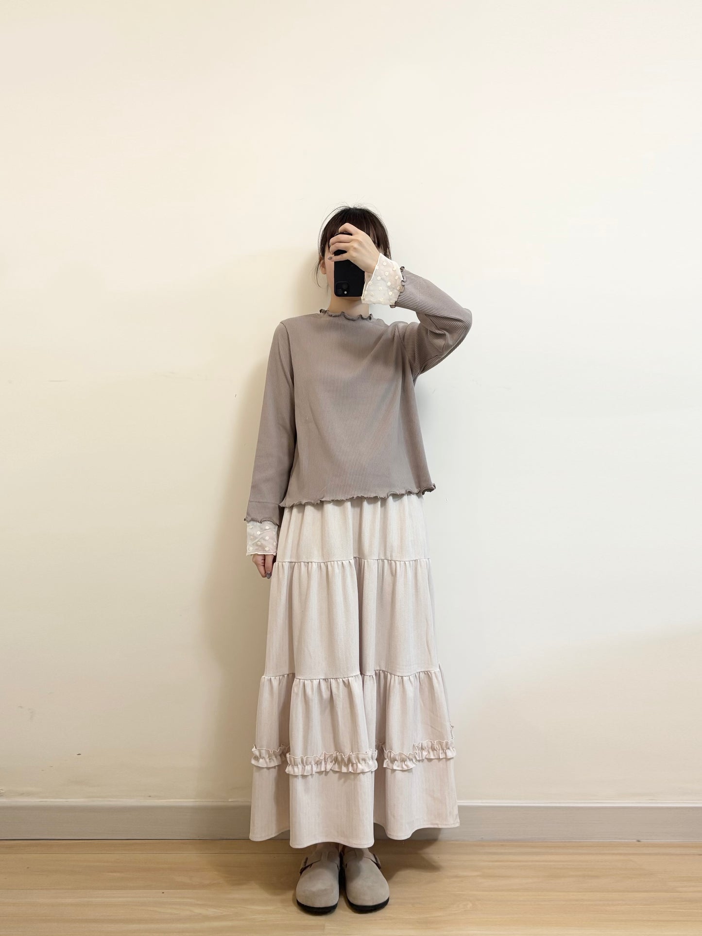 [SALE] RUFFLE 暗紋半裙 | E21394