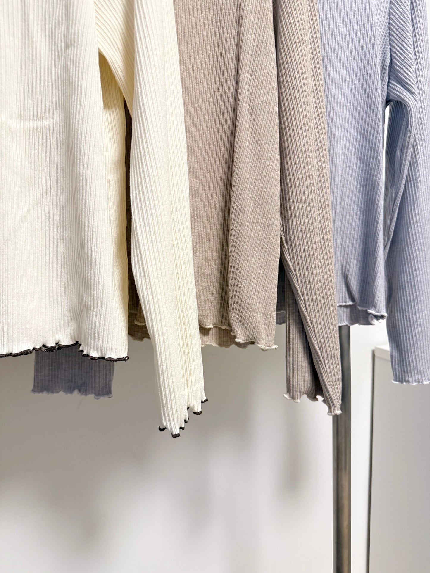 雙層領長袖打底 #8587