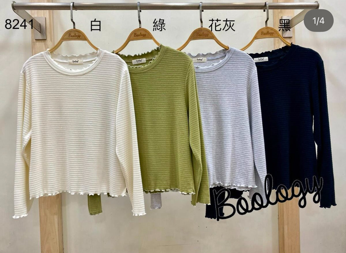 RUFFLE暗橫紋TEE | B8241
