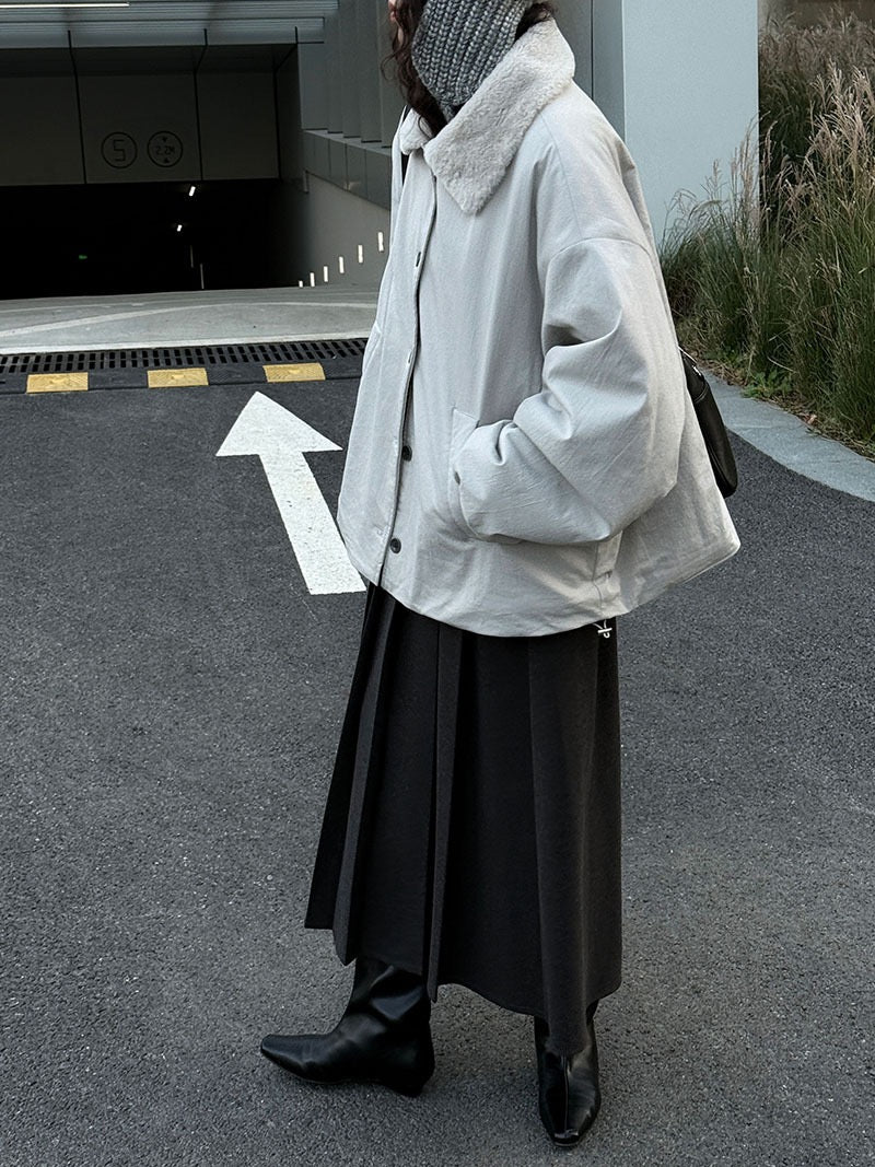 POLO領羊羔毛外套 ! 保暖毛毛底 !