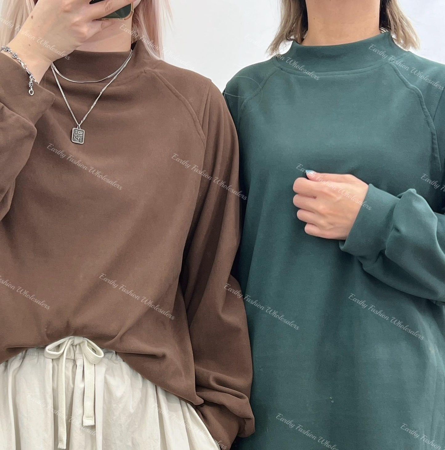 [SALE !! 超軟糯舒服！！] 小企領素色TOP | E21429