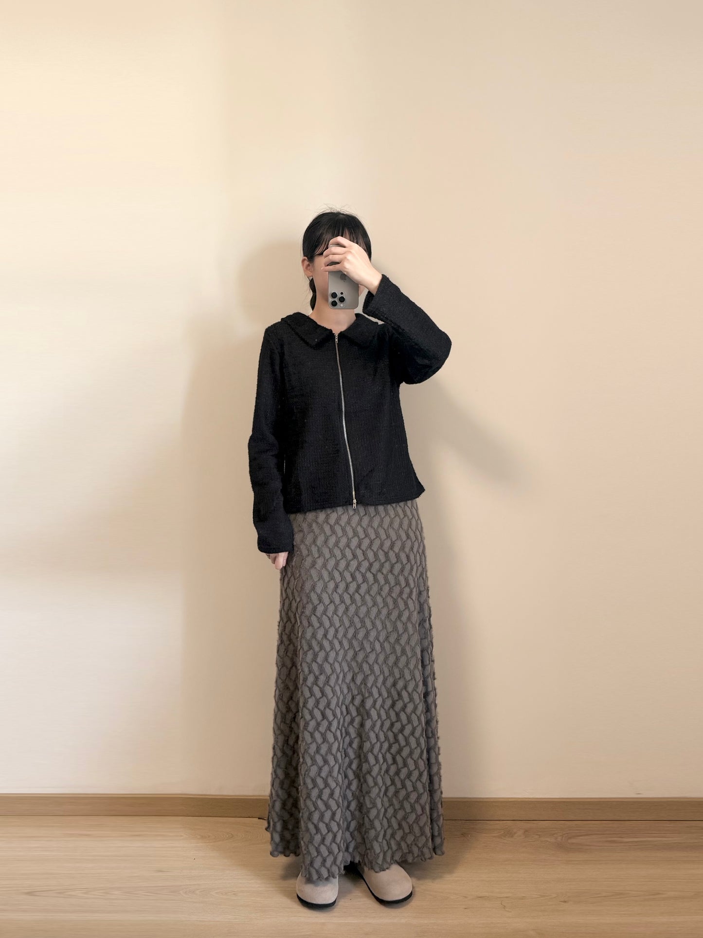 不規則毛毛半裙 | E22097