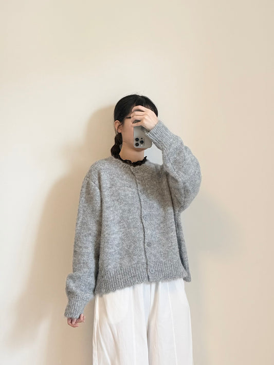 小花鈕扣混色毛衣 | E22030