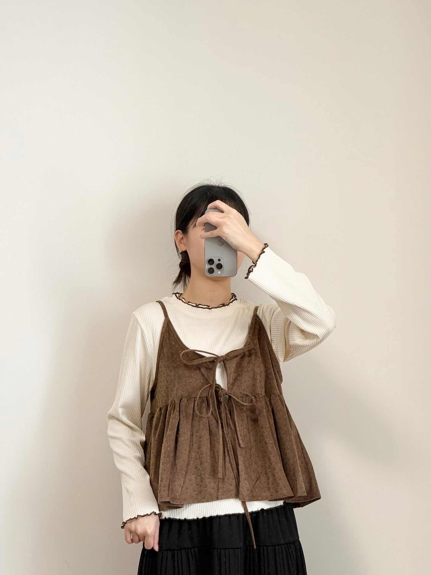 碎花綁帶LAYER (送打底Tee)