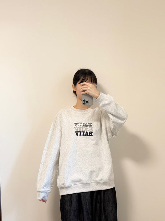 凹凸字母寬鬆衛衣 #8591