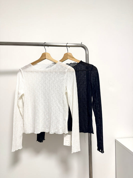 一字領暗花內搭 | E22037