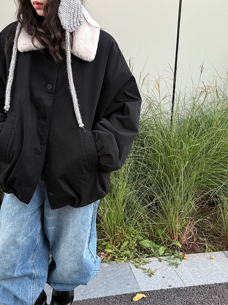 POLO領羊羔毛外套 ! 保暖毛毛底 !