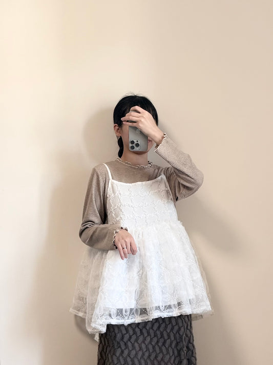 重工拼紗細閃外撘 | E22044