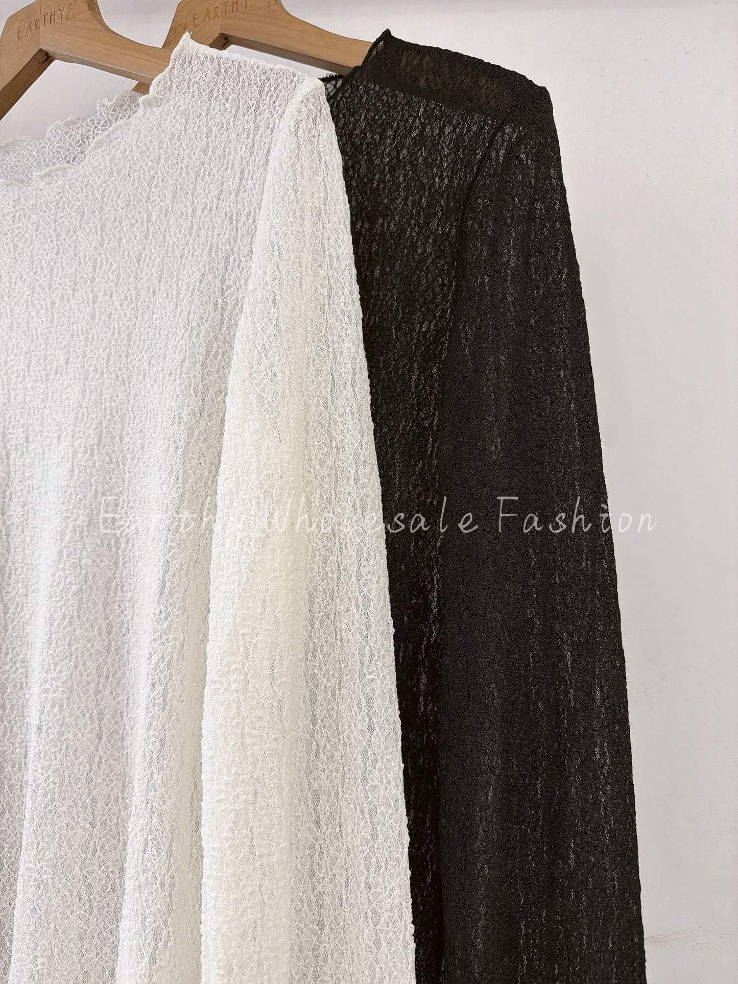 一字領暗花內搭 | E22037