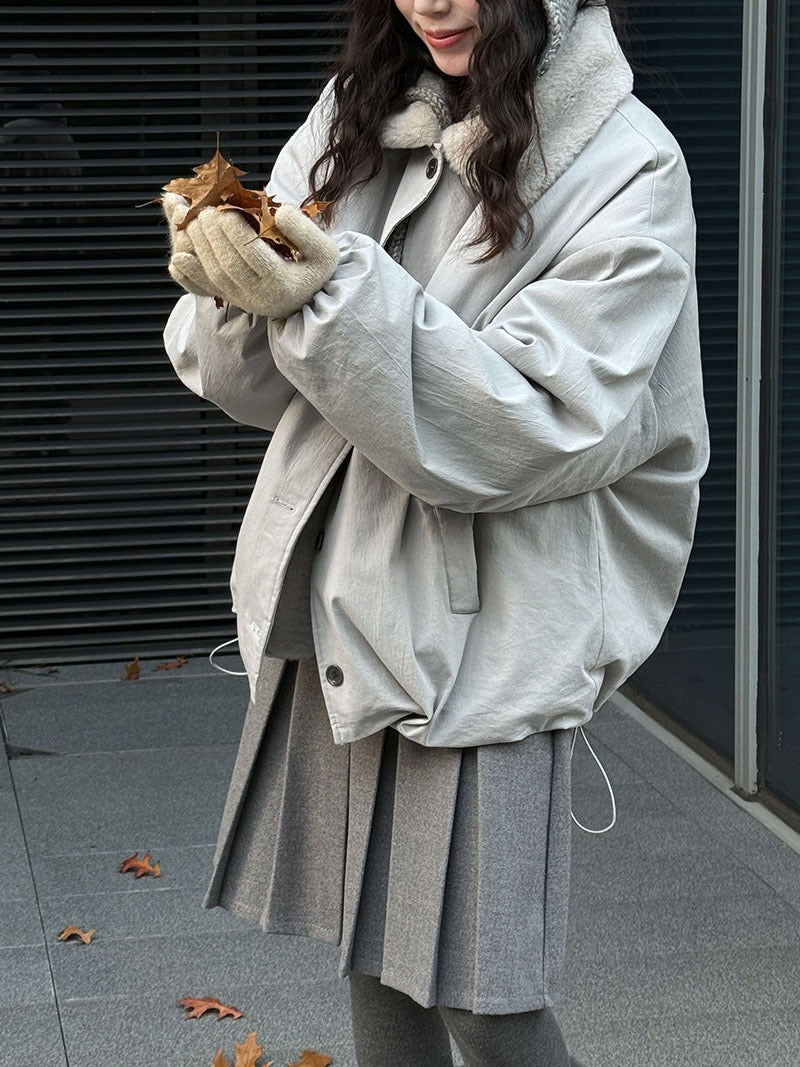 POLO領羊羔毛外套 ! 保暖毛毛底 !