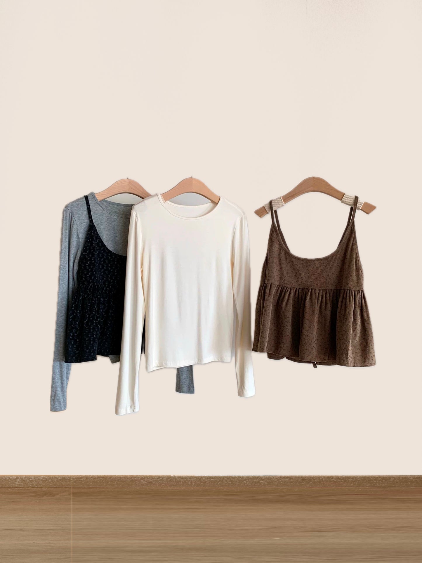 碎花綁帶LAYER (送打底Tee)