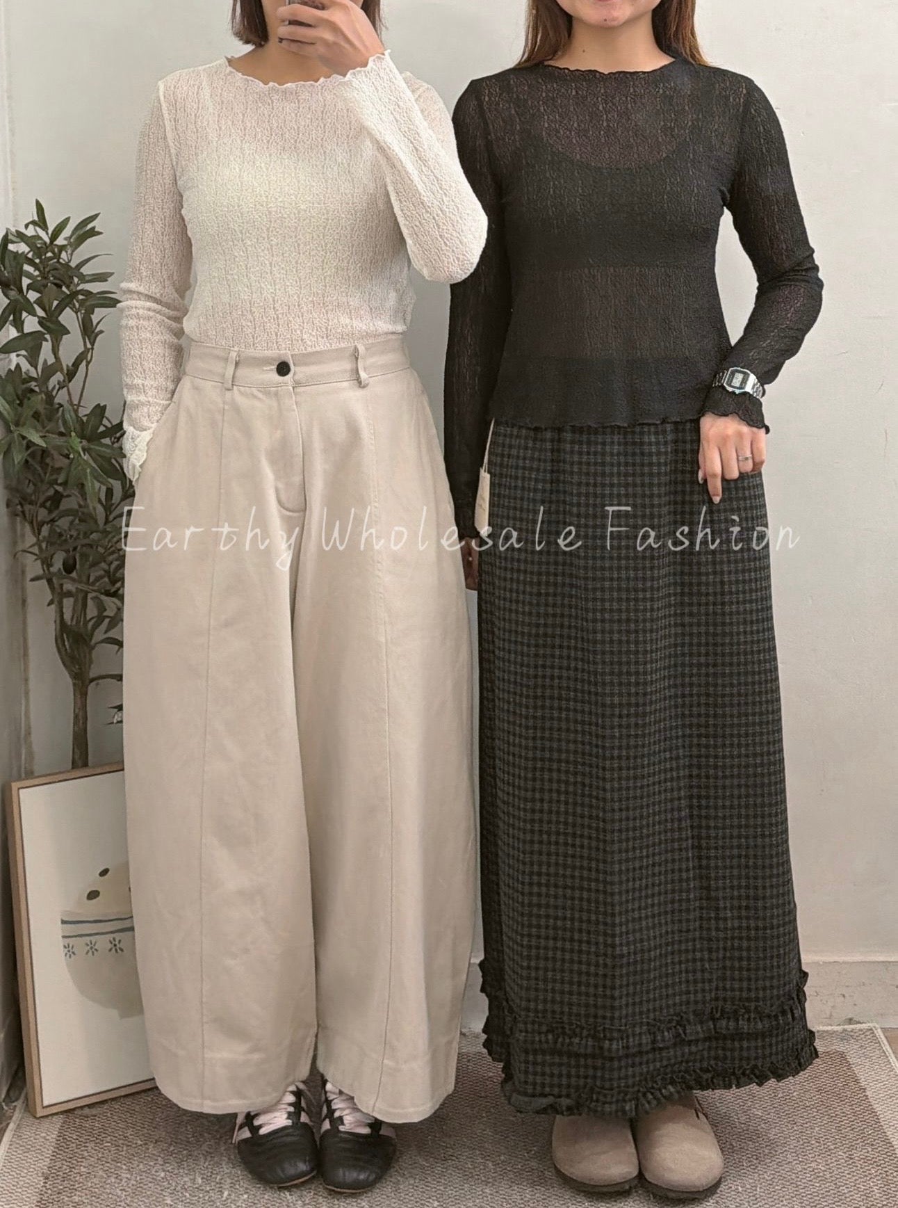 一字領暗花內搭 | E22037