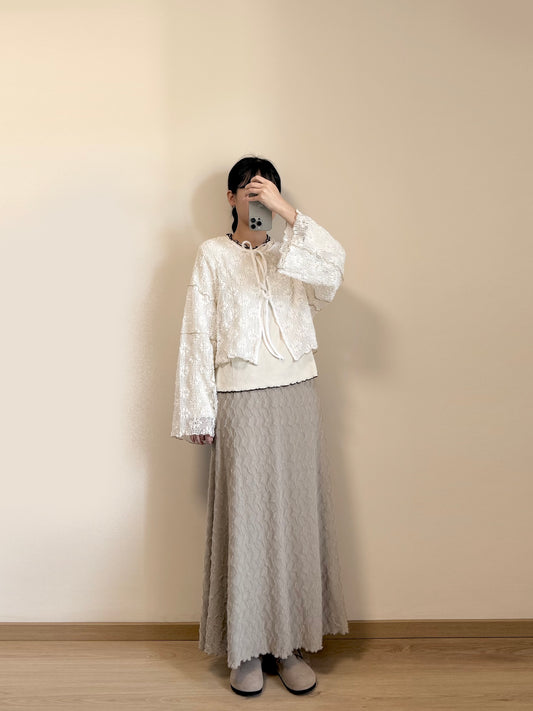 不規則毛毛半裙 | E22097