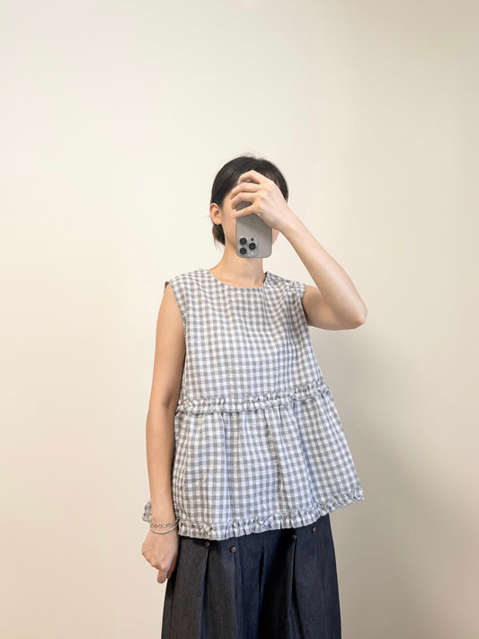 格仔 Ruffle TOP | B8503