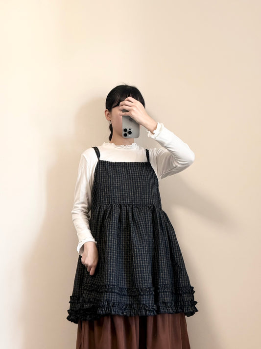 RUFFLE格紋綁帶OPS | E21983