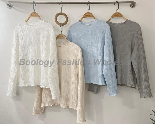 皺皺Ruffle Tee #8607