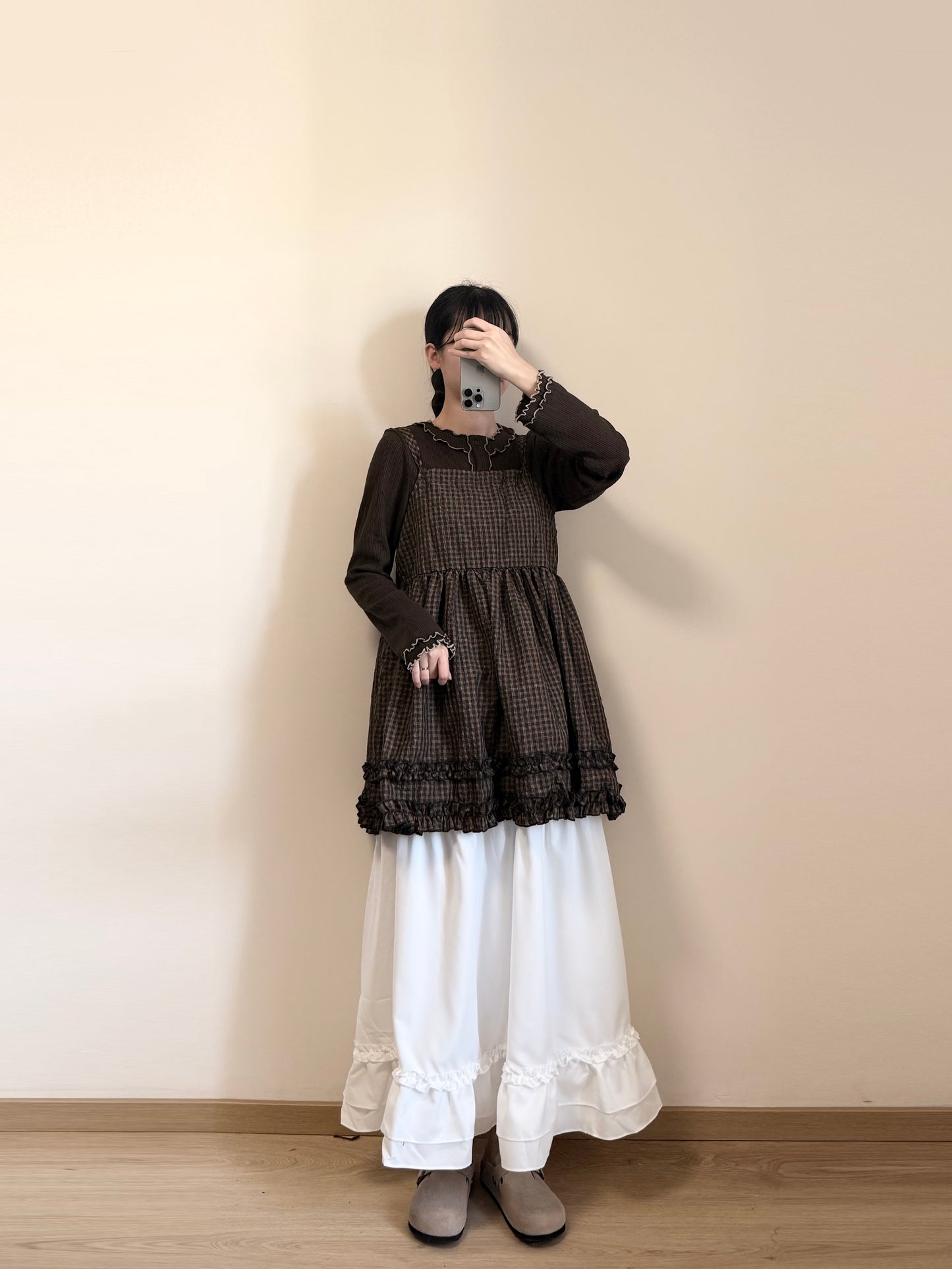 [有袋！] 雙層花邊半裙 | E22022