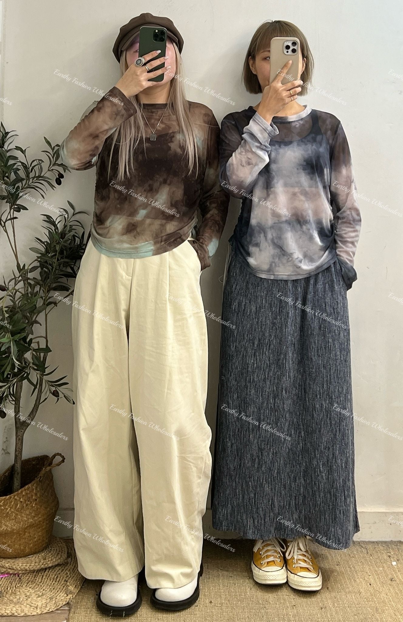 [SALE] 雲石暈染 2WAY TOP | E21340