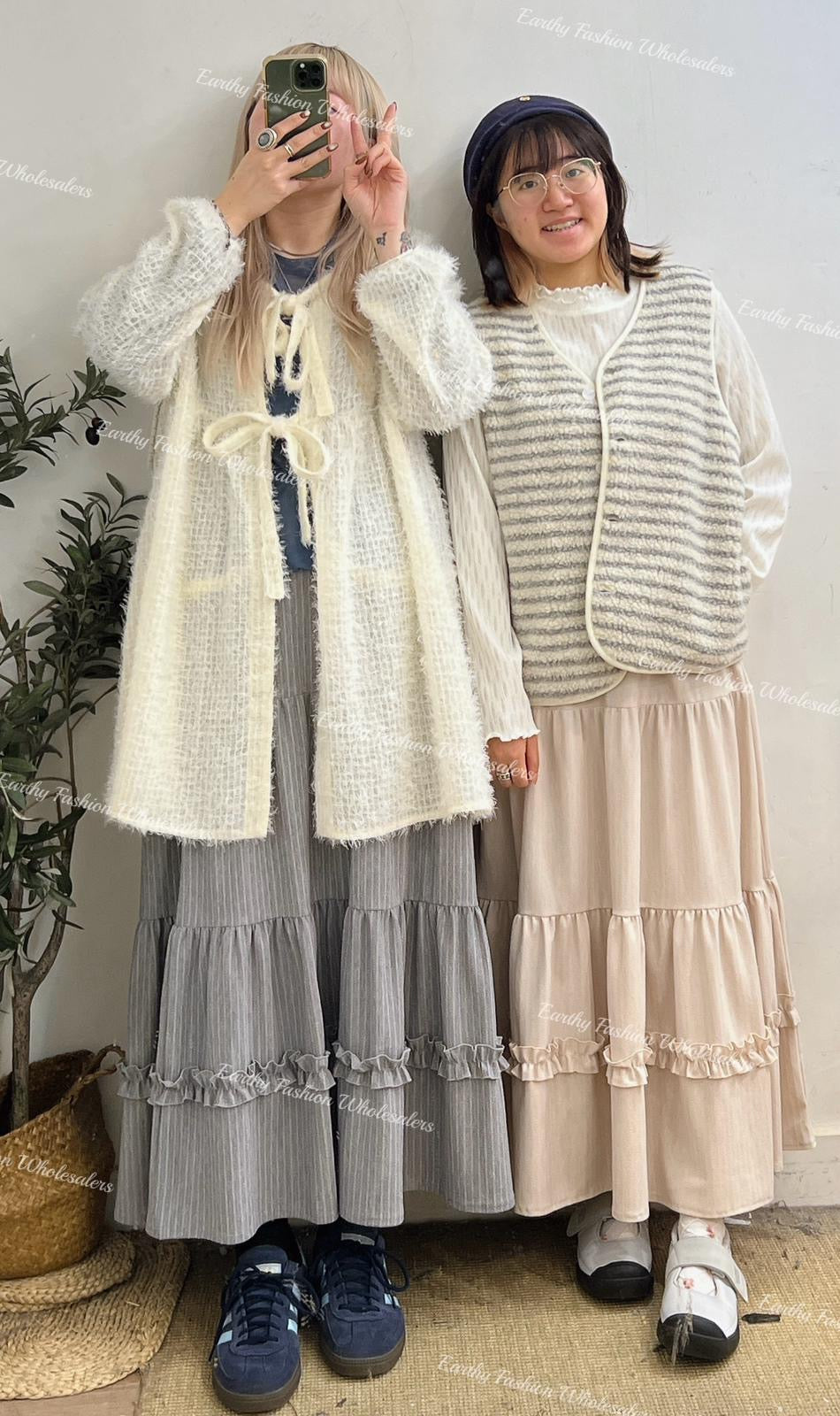 [SALE] RUFFLE 暗紋半裙 | E21394