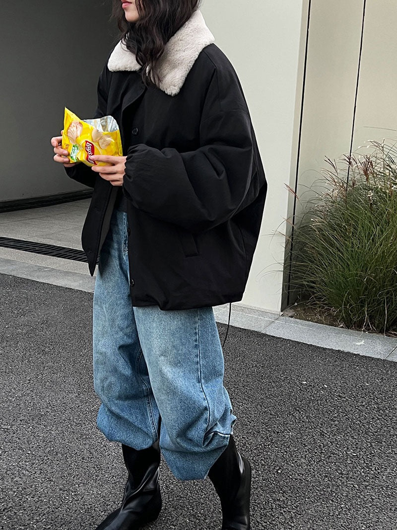 POLO領羊羔毛外套 ! 保暖毛毛底 !