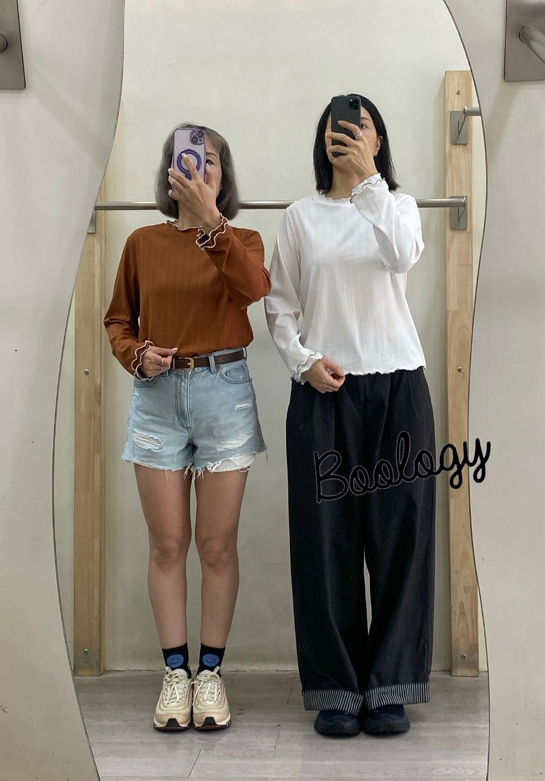 暗紋拼色滑滑料Tee #8586