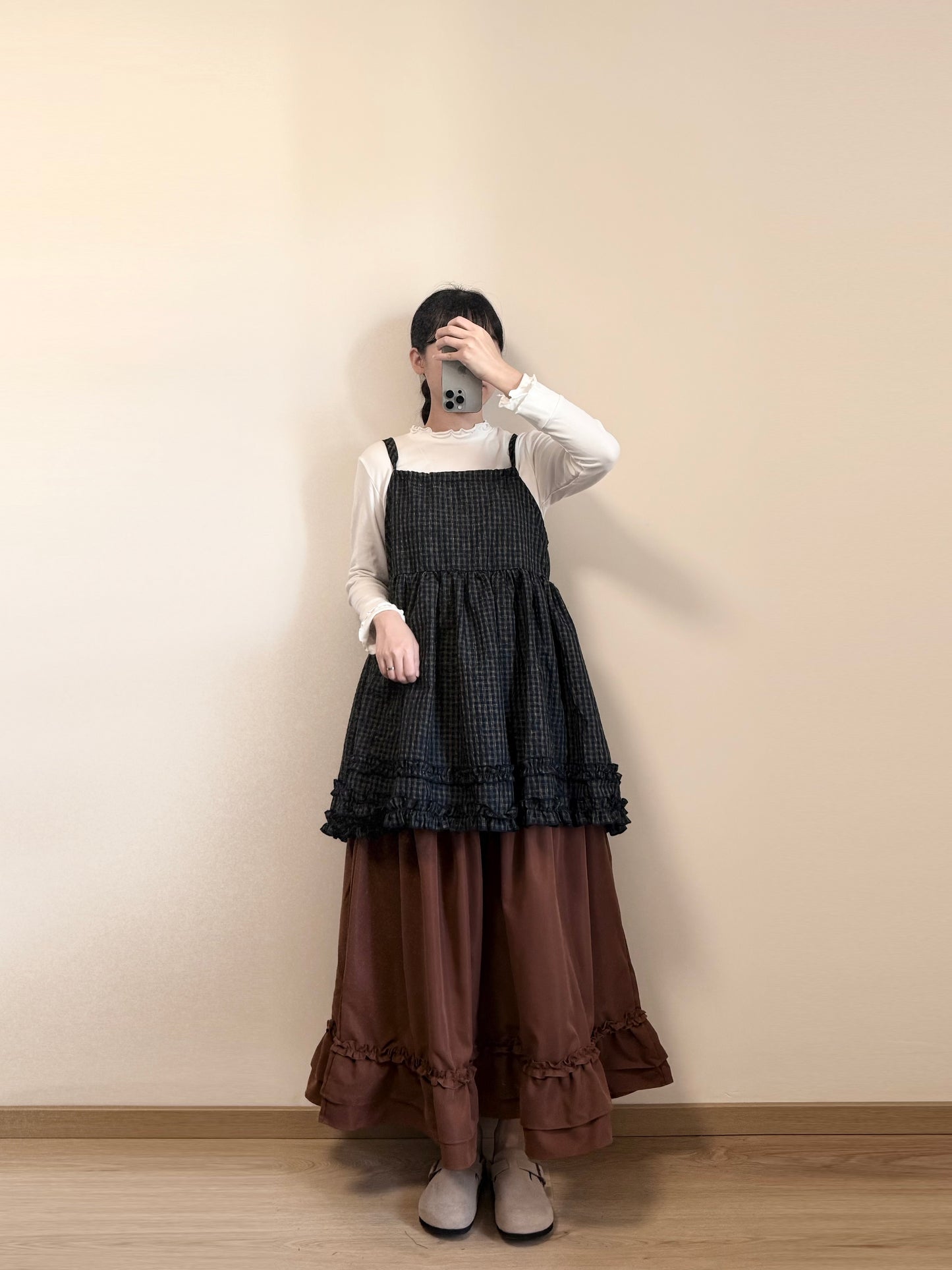 [有袋！] 雙層花邊半裙 | E22022