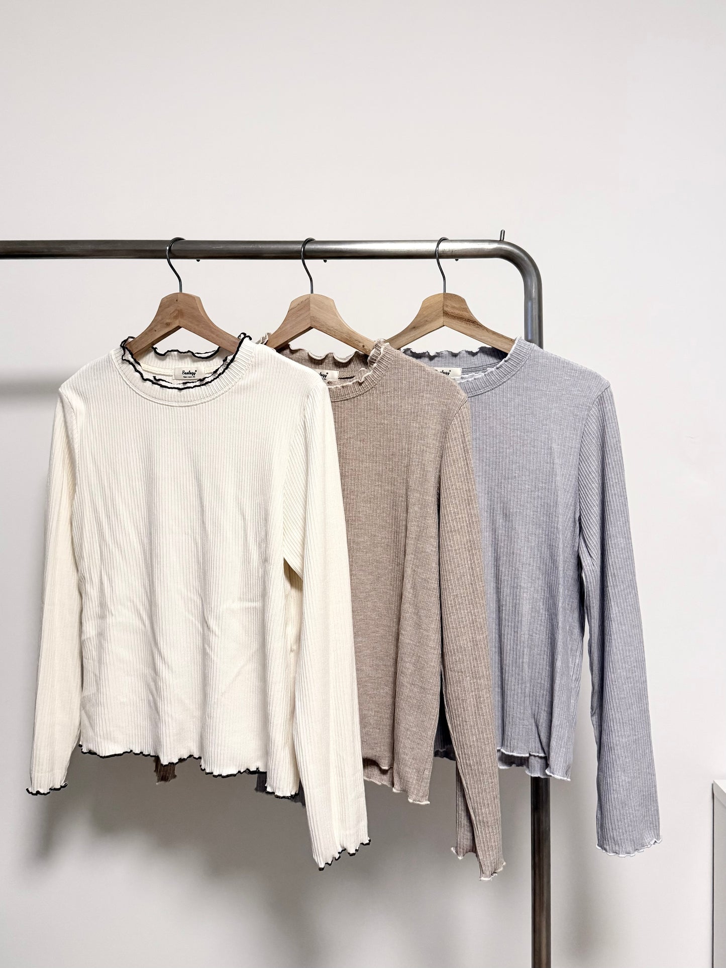 雙層領長袖打底 #8587