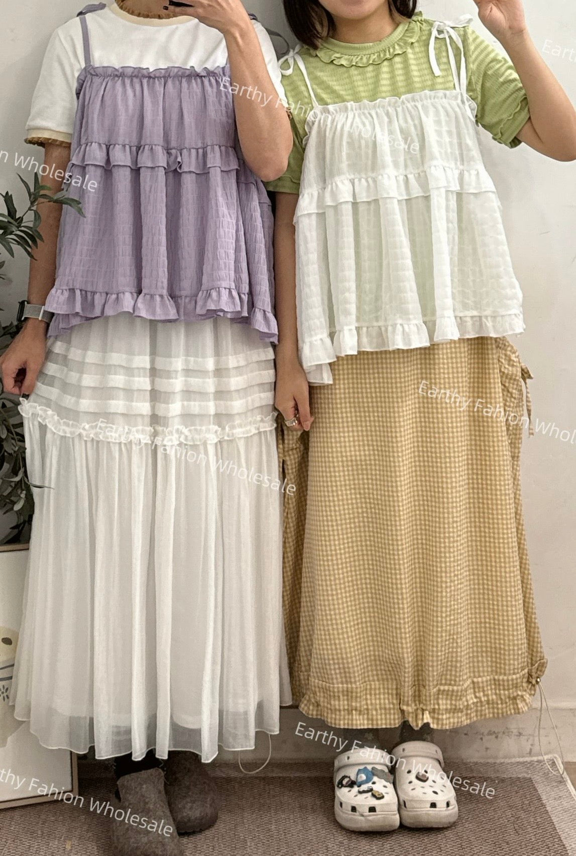 Ruffle暗紋短外搭 | E21564