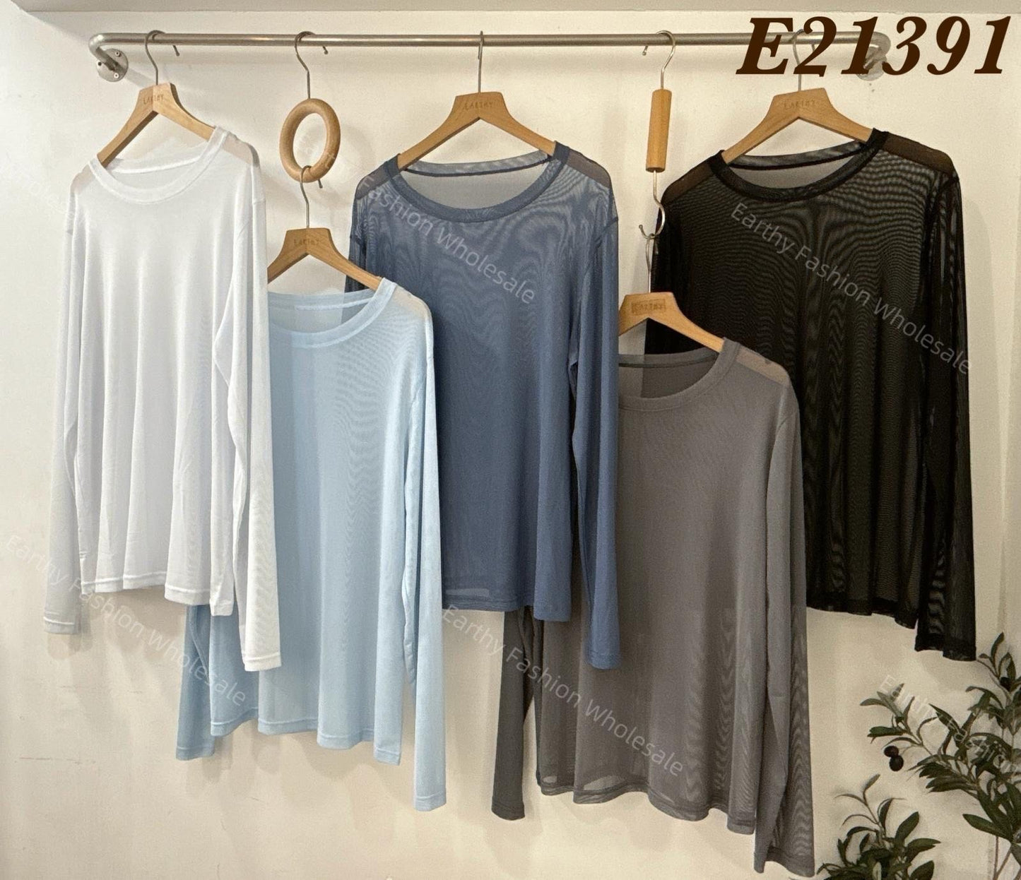 [SALE] 透透圓領打底 | E21391