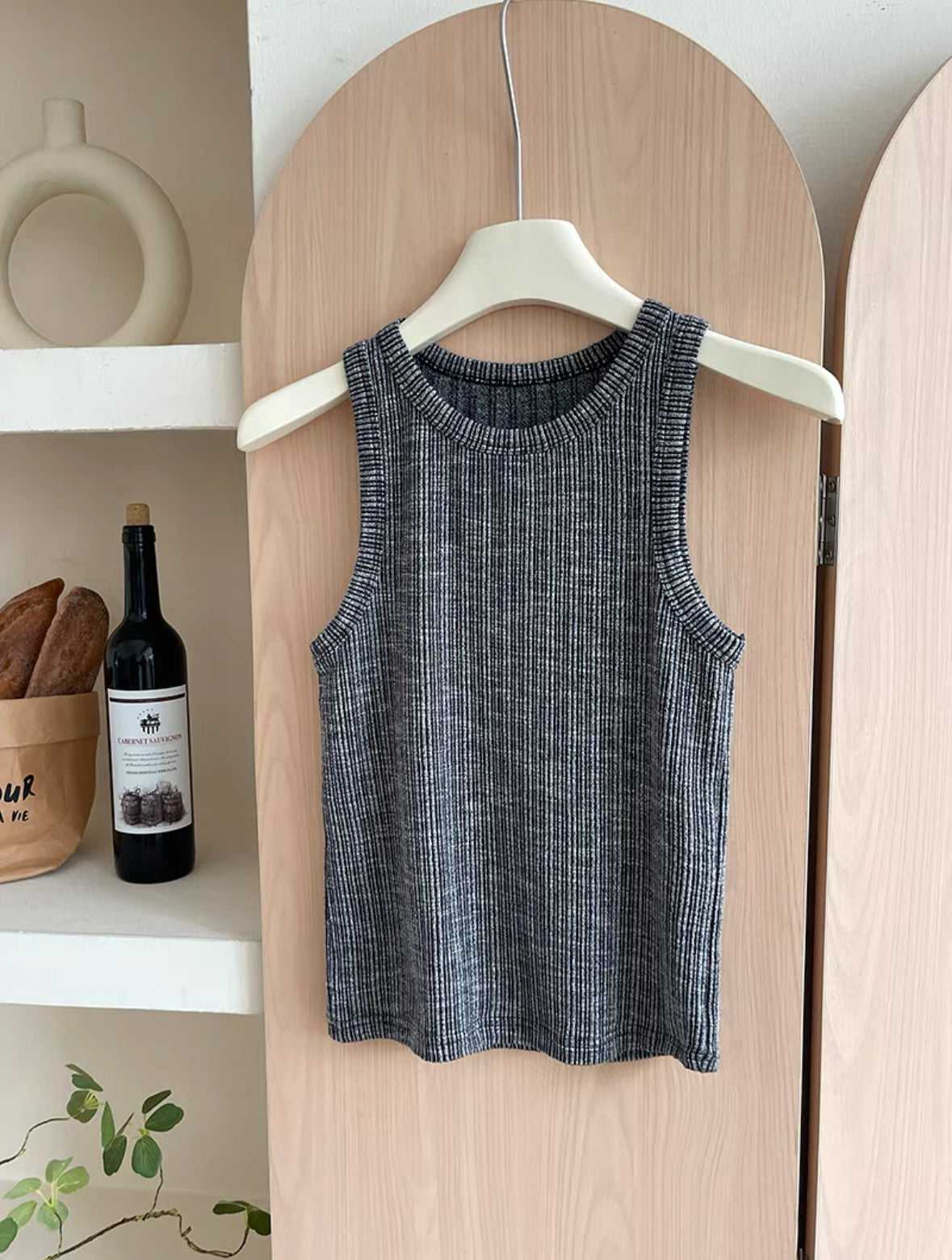 直紋混色 Vest