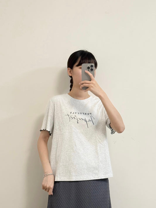 字母RUFFLE TEE