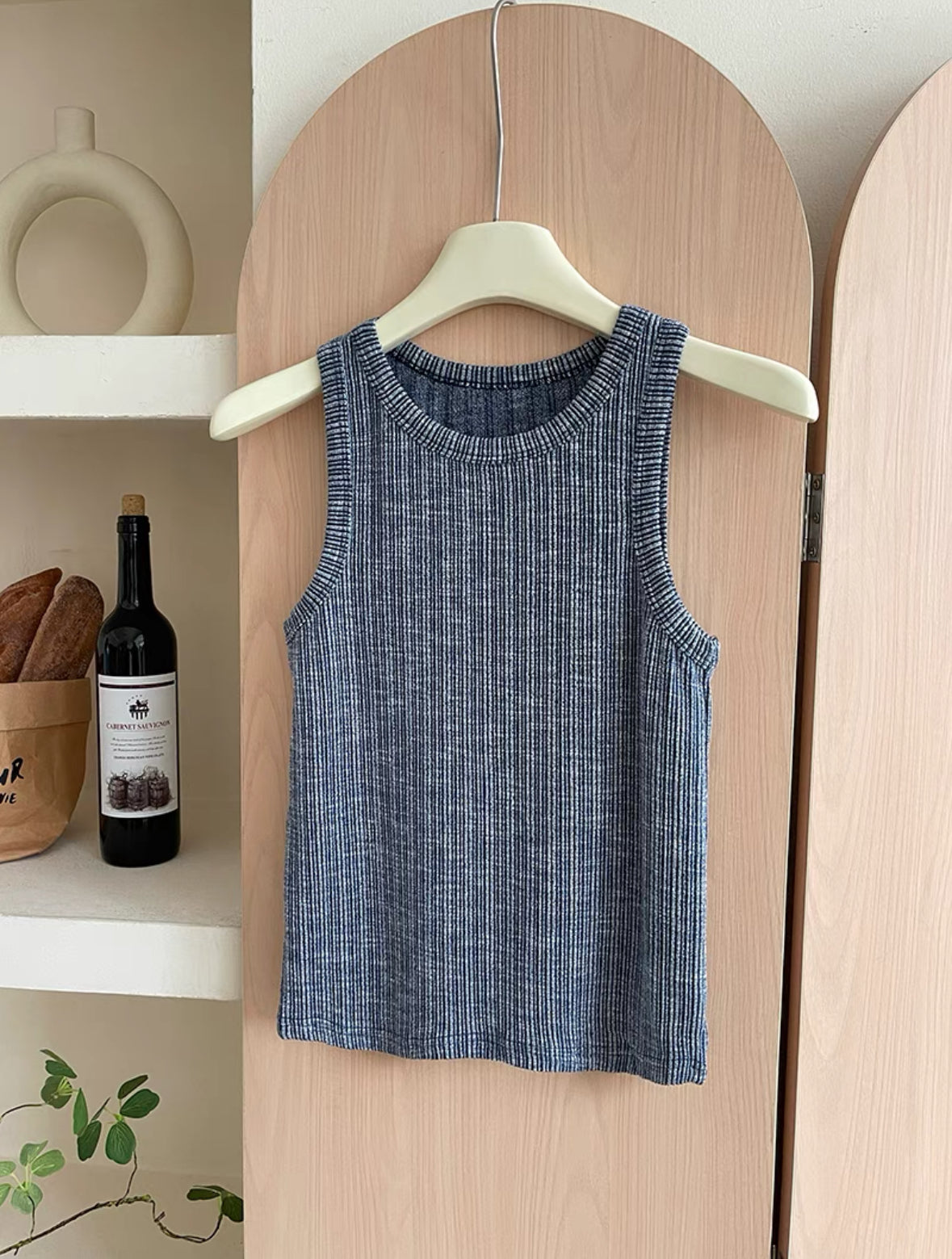 直紋混色 Vest