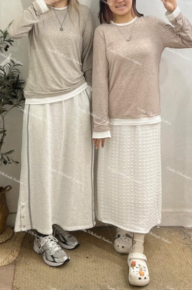 [SALE] 拼接混色TOP | E21301