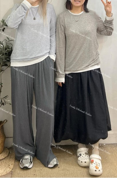 [SALE] 拼接混色TOP | E21301